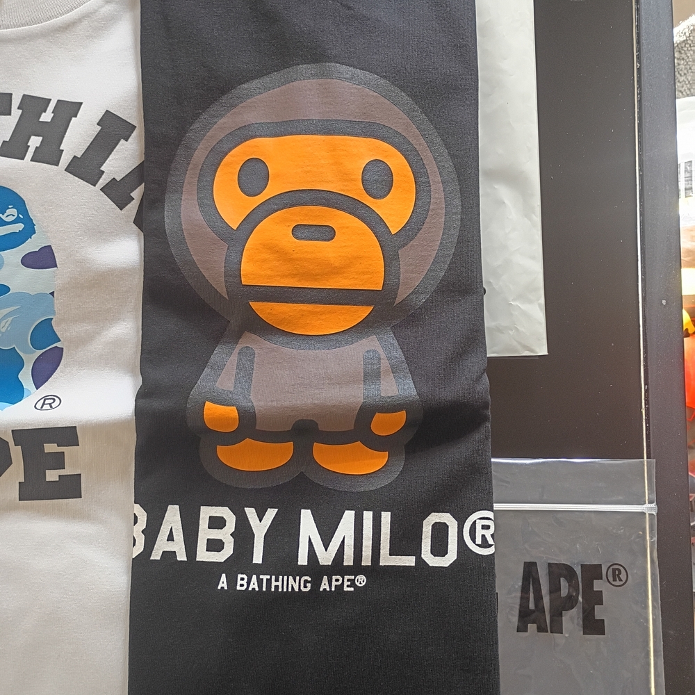 A Bathing Ape Baby Milo T-Shirt - Black and Orange